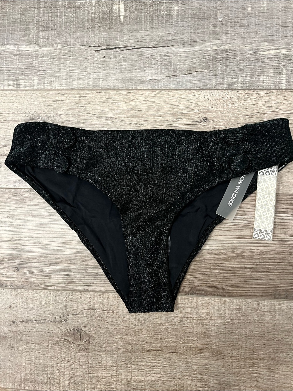 DEVON WINDSOR Gita midnight green Shimmer Bikini Bottom Sz S NWT